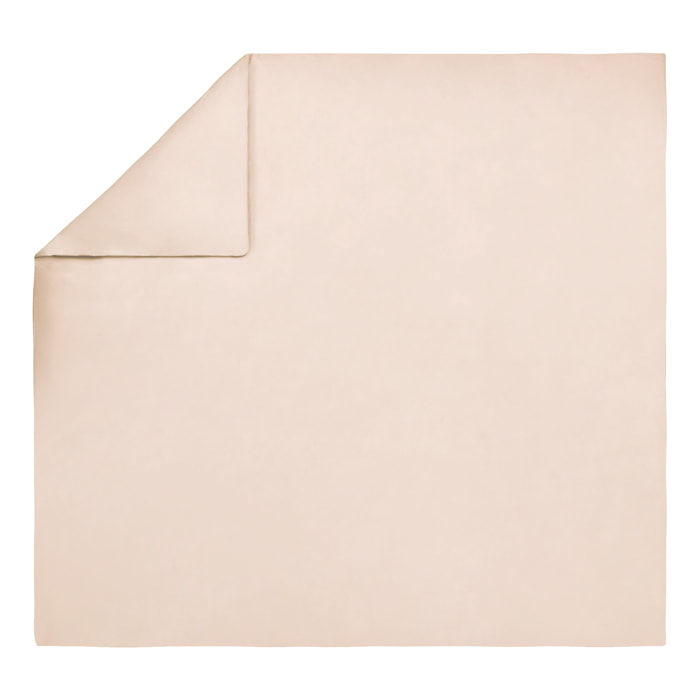 Housse de couette unie en percale de coton, PREMIÈRE, Rose Ballerine