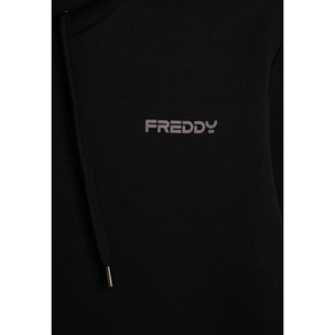 Tuta uomo felpa garzata con cappuccio e tasca a marsupio