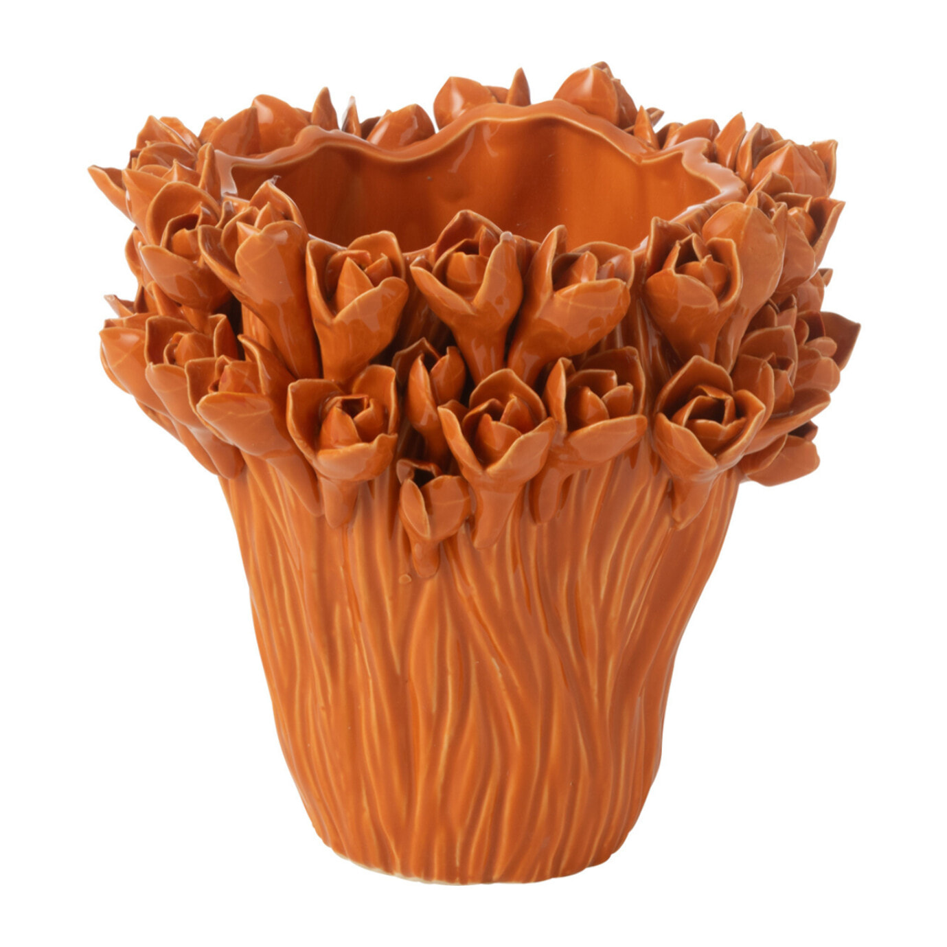 J-Line vase Ambrosia - céramique - orange - small - Ø 20.5 cm