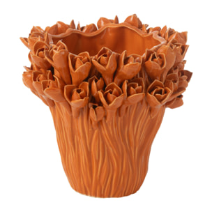 J-Line vase Ambrosia - céramique - orange - small - Ø 20.5 cm