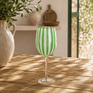 Lot de 3 verres à pied 43,5cl vert CIRCUS