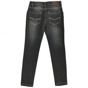 JEANS NERO DELAVE SLIM VITA REGOLABILE