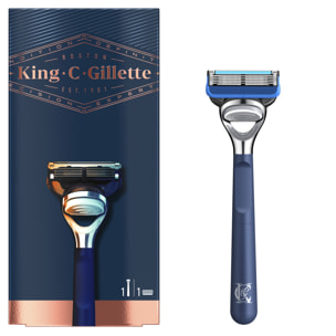 King C. Gillette Rasoir, Rasage Et Contours + 1 Lame De Précision