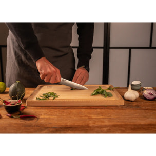 Il Set Completo: 5 coltelli (ufficio 9 cm + universale 15 cm + nakiri 16 cm + santoku 18 cm + gyuto 20 cm)