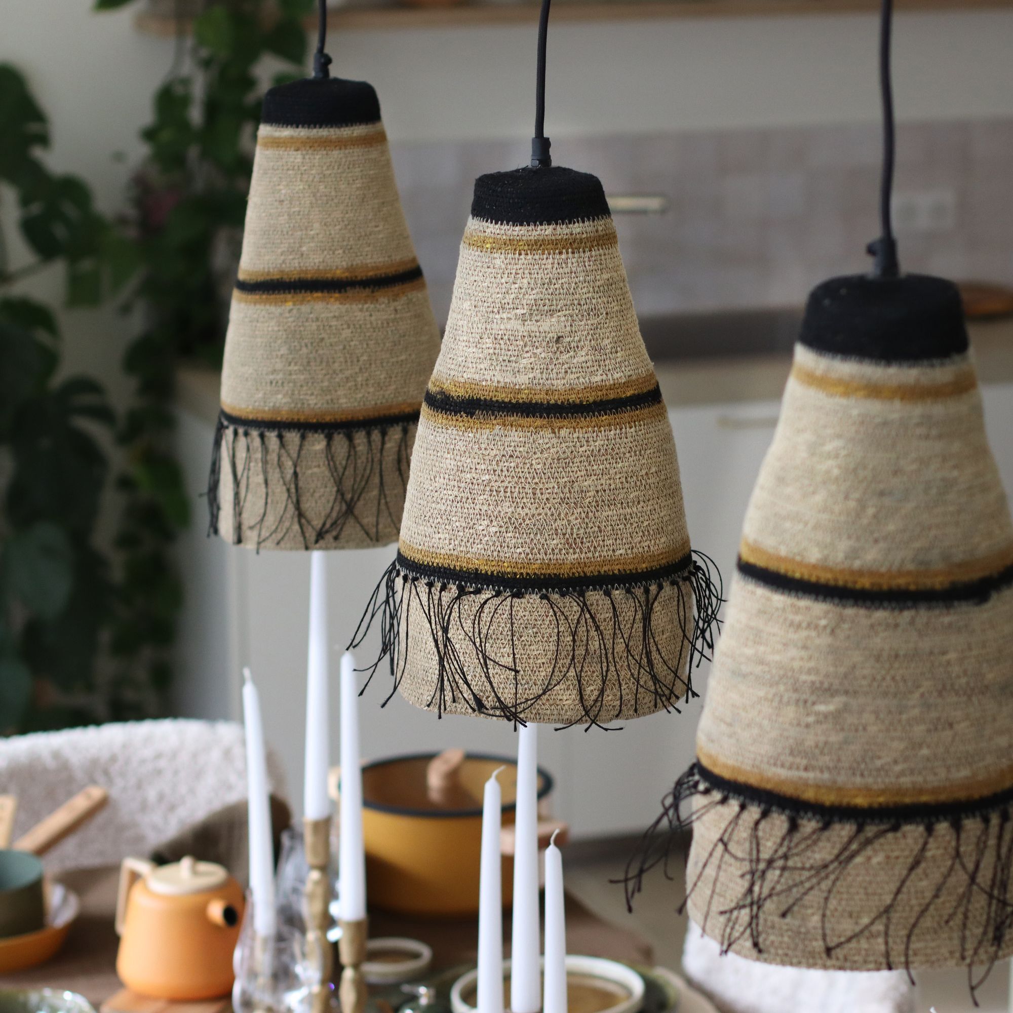 Suspension en jonc de mer  TOBAGO