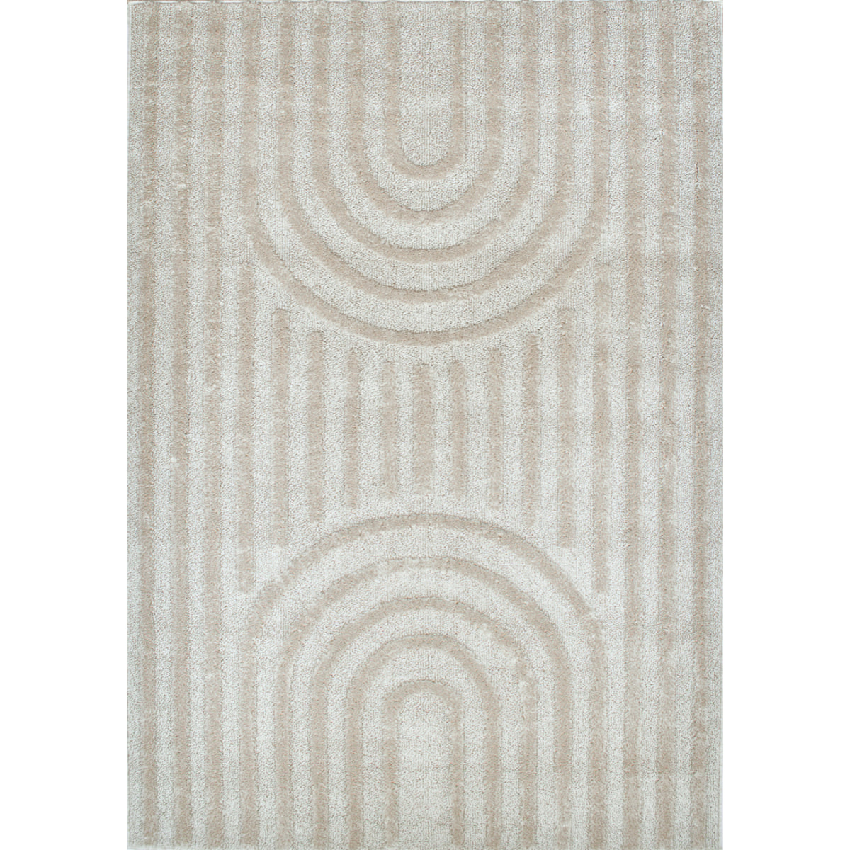 HARMONIE - Tapis motif arc crème