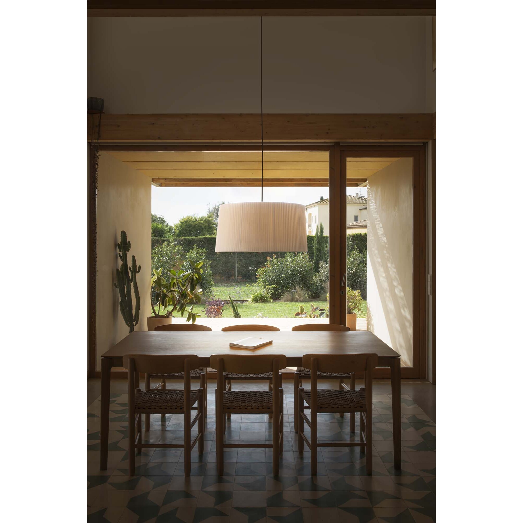 SAMBA 700 Lampe suspension simple noir/beige