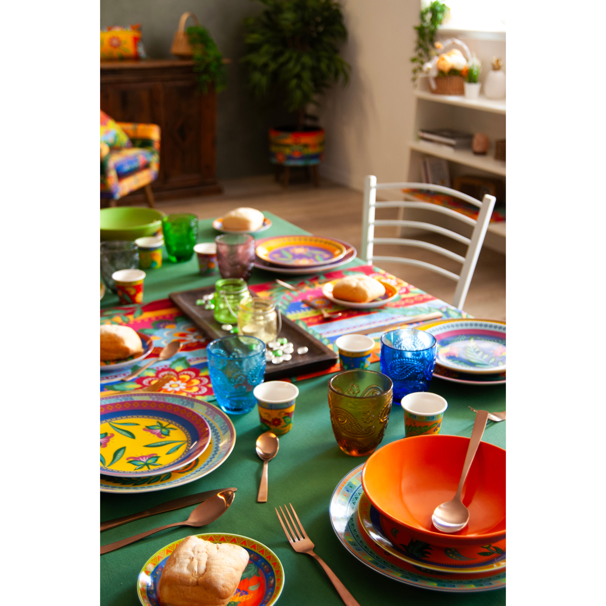 Tovaglia 140x180 Excelsa – Panama Color, Cotone Verde Scuro