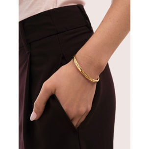 Brazalete Curve Rainbow Acero Baño Oro