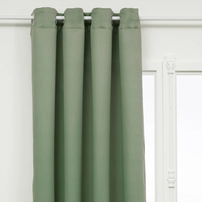 Rideau occultant "Odelie" vert céladon 140x260cm