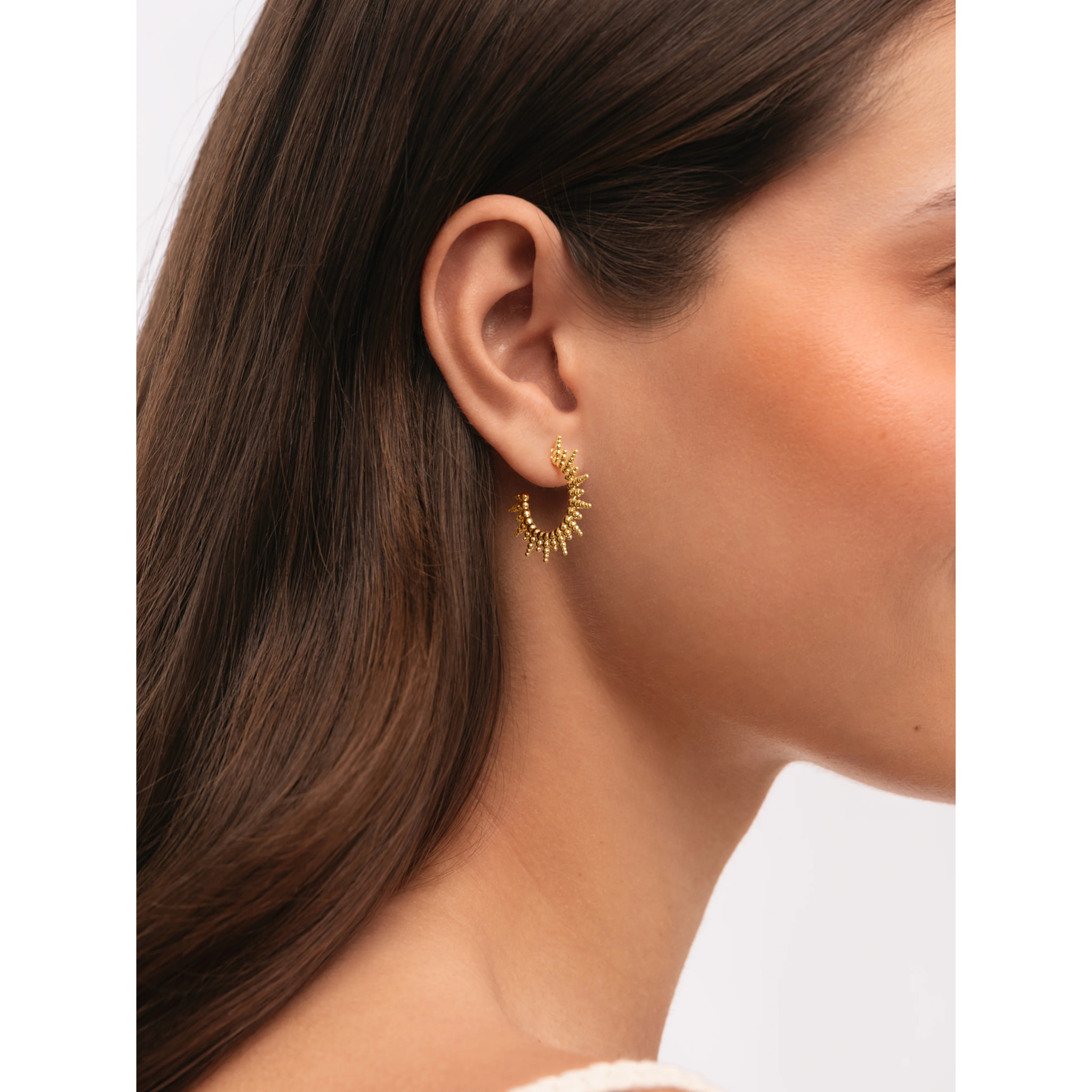 Orecchini Pebbles Sun  Acciao Placcato Oro