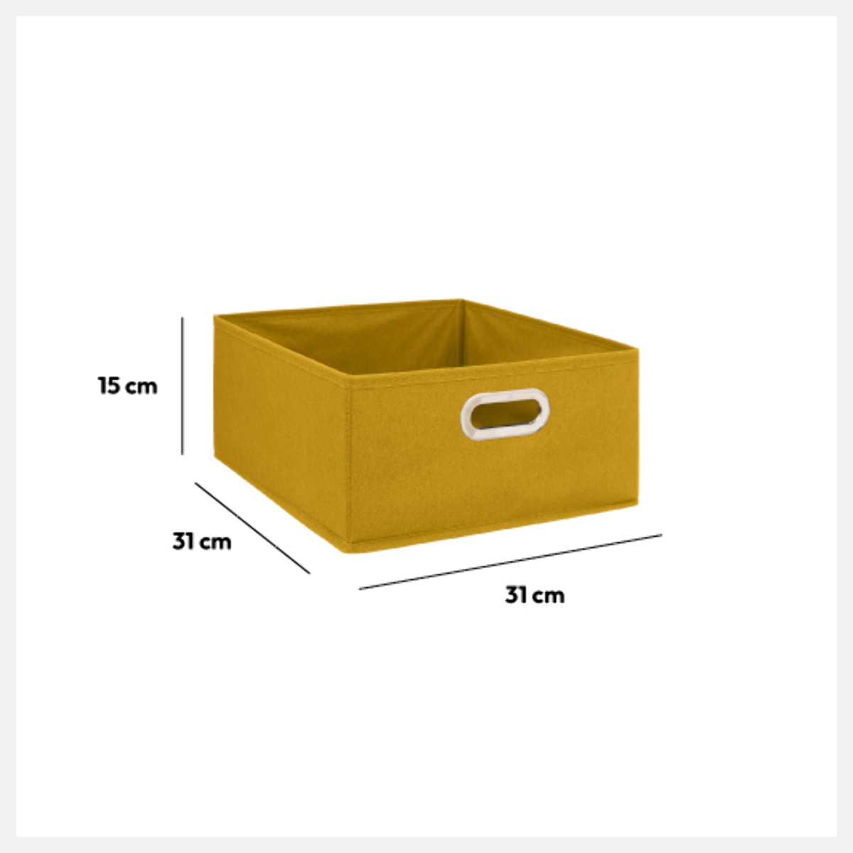 Panier velours 31x15 cm Jaune moutarde Mix N' Modul