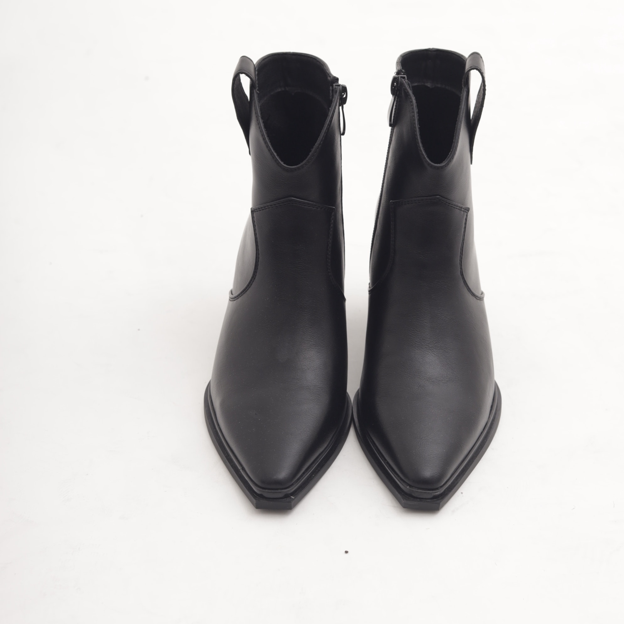 STIVALETTO TEXANO LISCIO NERO