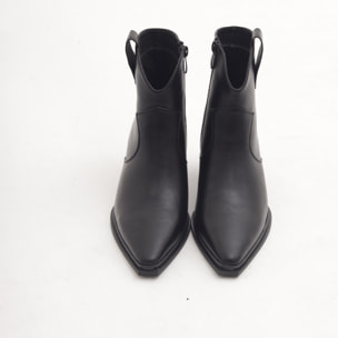STIVALETTO TEXANO LISCIO NERO