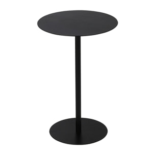 Mesa auxiliar redonda de hierro en color negro 35x35x53cm