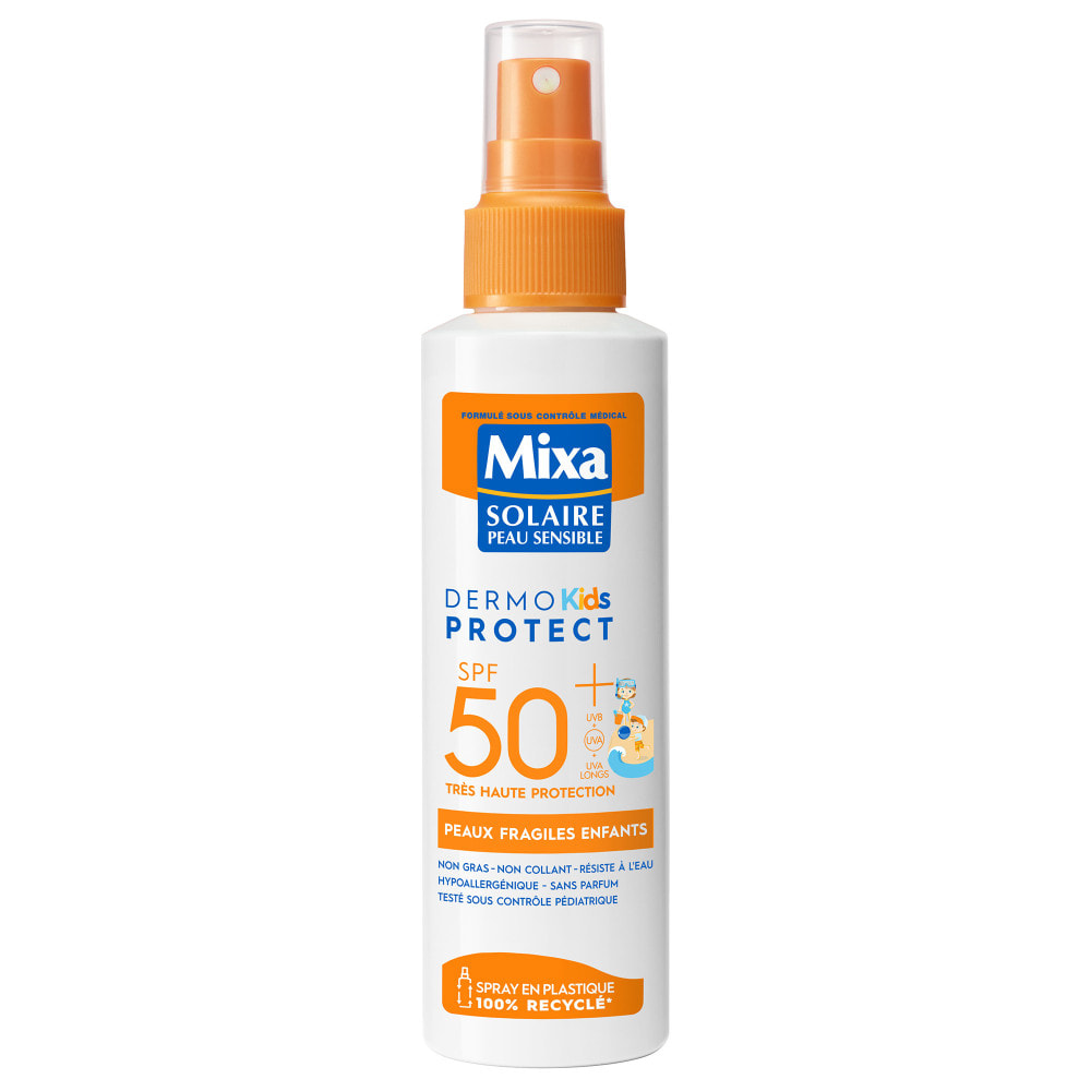 Mixa Dermo Protect Kids Spray Solaire Peaux Fragiles Enfants SPF50+ 150ml
