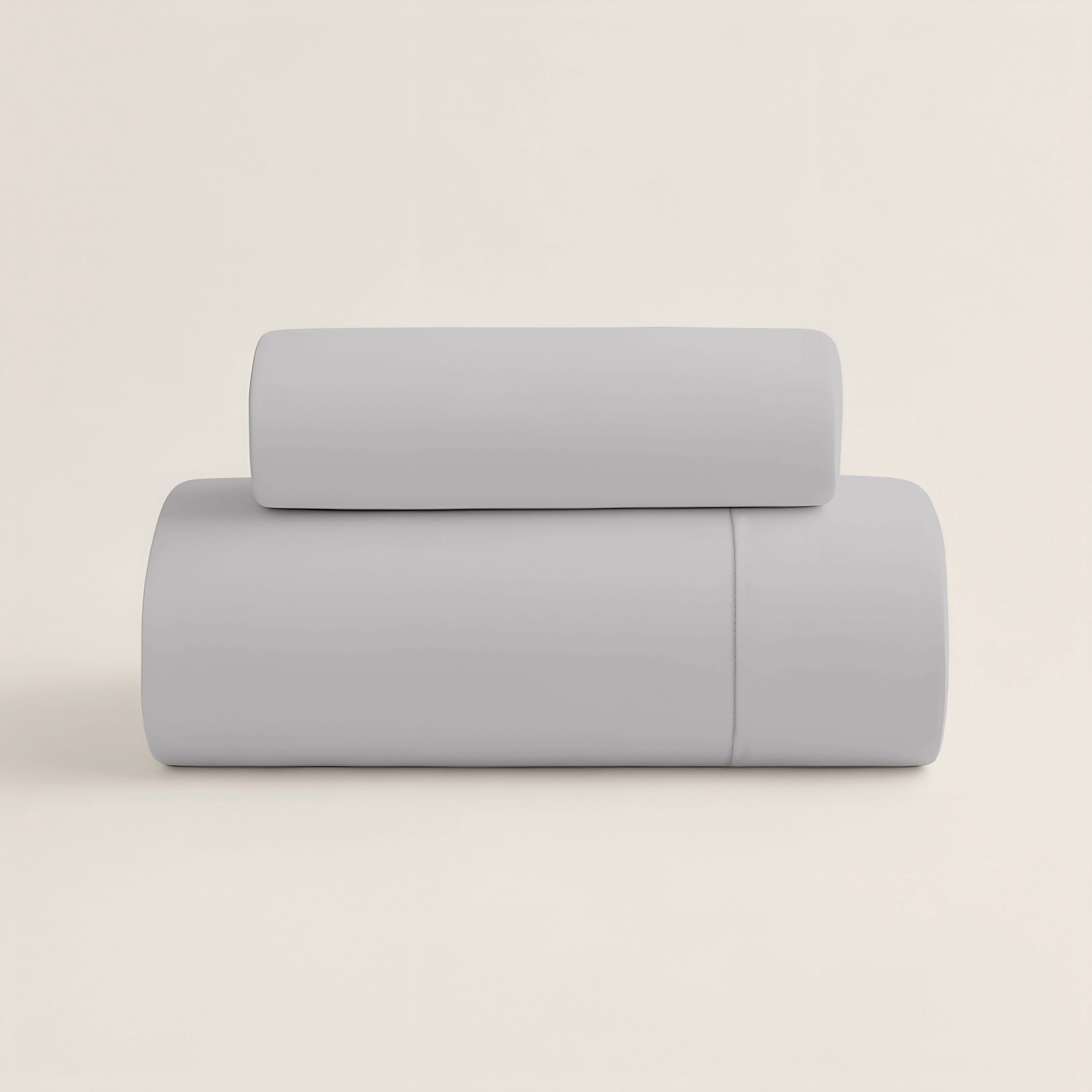 Naturals - Funda Nórdica Lisa - Cierre con botones - 100% Algodón - Incluye 1/2 Fundas de Almohada - Gris Pálido