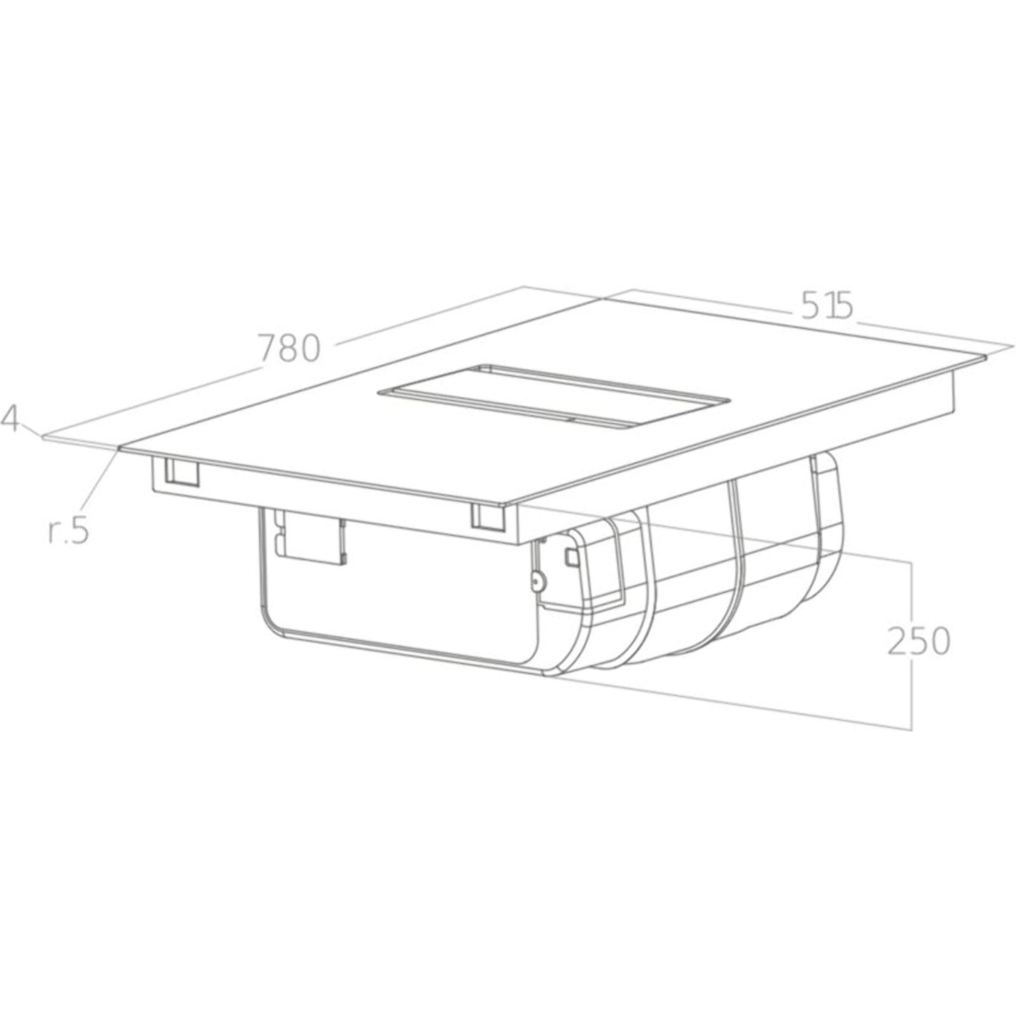 Table induction aspirante ELICA NIKOLATESLA ALPHA BL/A/78 (évac/recycl)