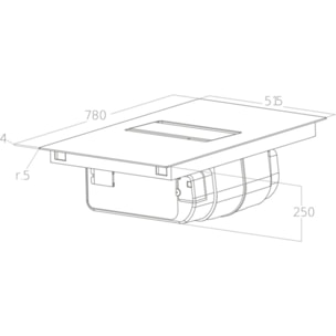 Table induction aspirante ELICA NIKOLATESLA ALPHA BL/A/78 (évac/recycl)