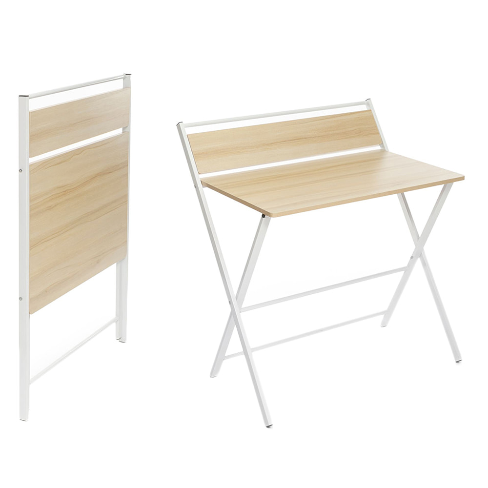 Scrivania Pieghevole Con Ripiano Tablezy - Marrone - 84x97x60 cm
