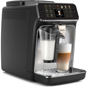 Expresso Broyeur PHILIPS EP4446/70 cafetière à grain LatteGo série 4400, 12 boissons, SilentBrew, Noir