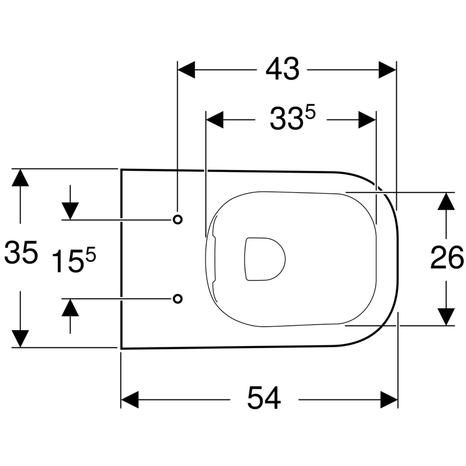 Smyle Square WC suspendu sans bride, Blanc (500.208.01.1)