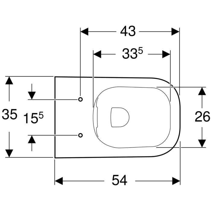 Smyle Square WC suspendu sans bride, Blanc (500.208.01.1)