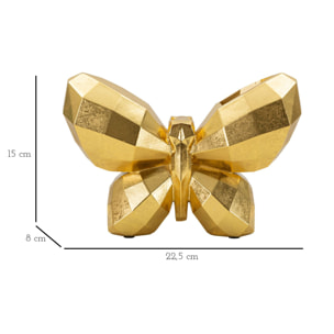 VASO BUTTERFLY GOLD CM 22,5X8X15