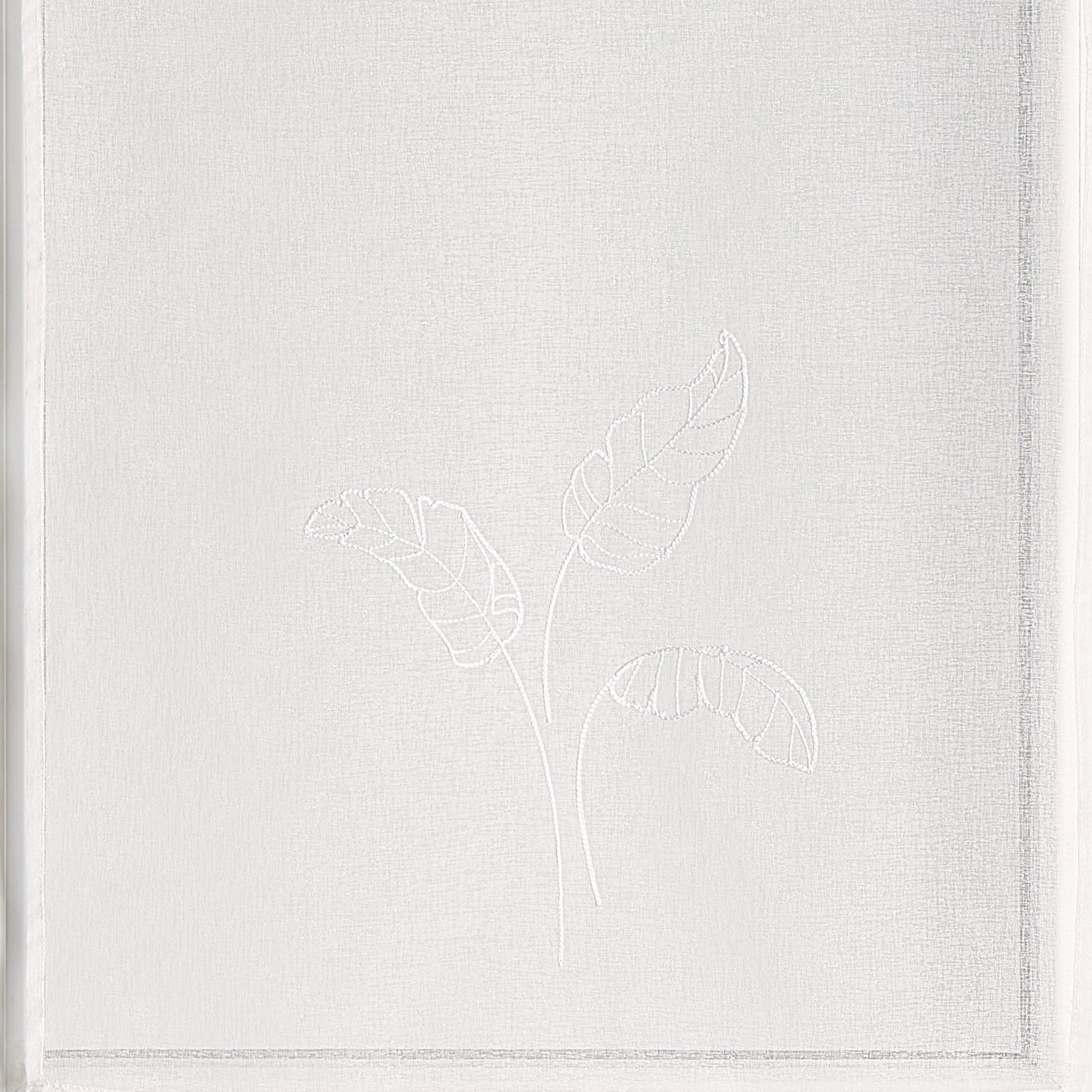 Paire voilages motif feuilles bananes - Blanc
