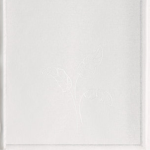 Paire voilages motif feuilles bananes - Blanc