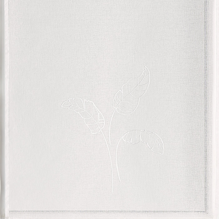 Paire voilages motif feuilles bananes - Blanc