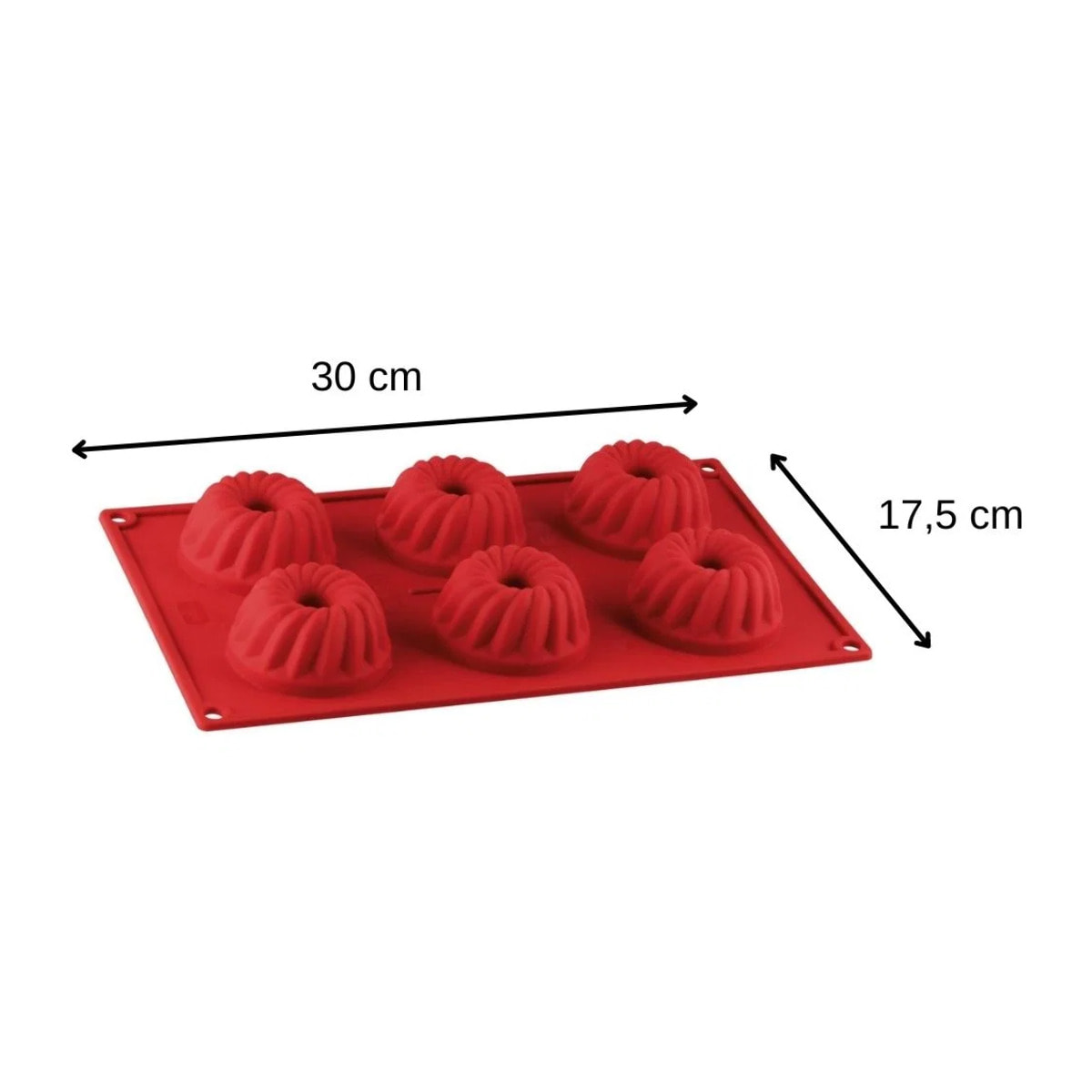 Lot de 2 moules à kougelhofs 6 empreintes 30 x 18 cm Dr.Oetker Flexxibel Love