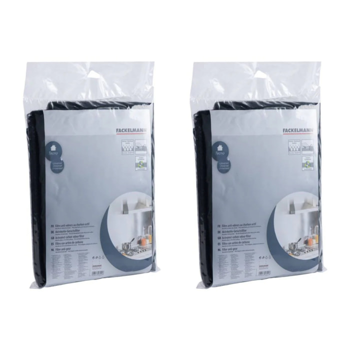 Lot de 2 filtres hotte 47 x 57 cm Fackelmann Tecno