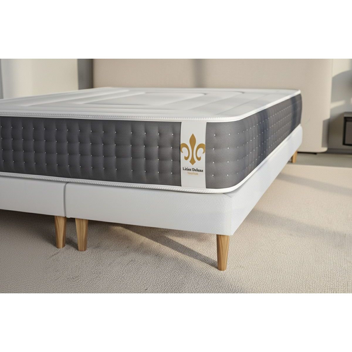 Matelas Vingt-Six - 26cm - Ressorts ensachés et mémoire de forme - Confort hôtelier - Soutien point par point