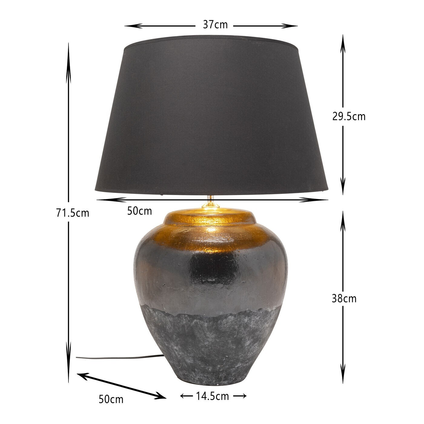 Lampe Luma bleu foncé 72cm Kare Design