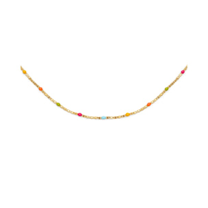 Collar Fine Enamel Colors Baño Oro