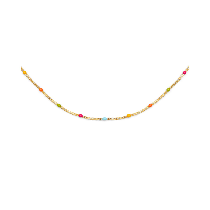 Collar Fine Enamel Colors Baño Oro