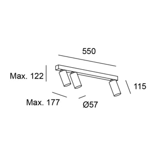 LEDS C4 Proyector Simply 3 bodies 24 Negro 952lm