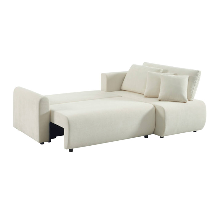 Canapé d'angle réversible, convertible, 3 places tissu avec coffre BERLIN