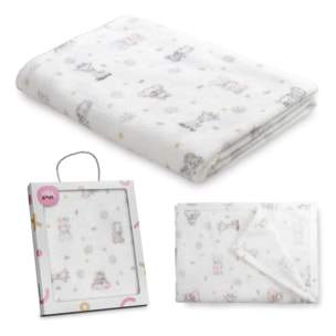Manta Estampada Koala Rosa