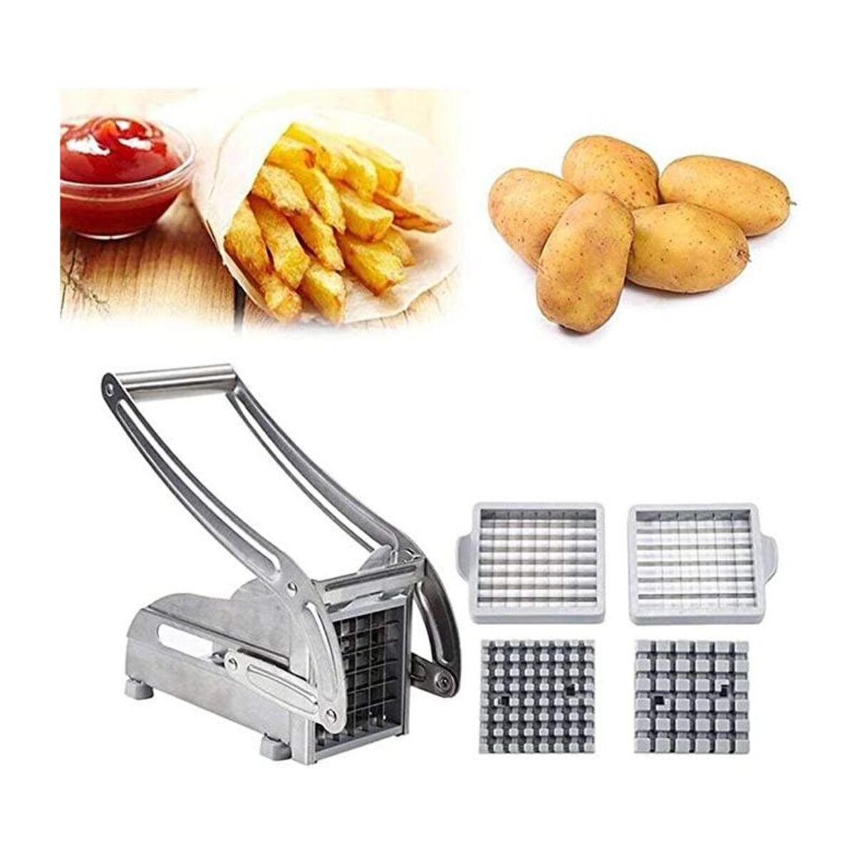 Coupe-Frites en acier inoxydable Herzberg  HG04166