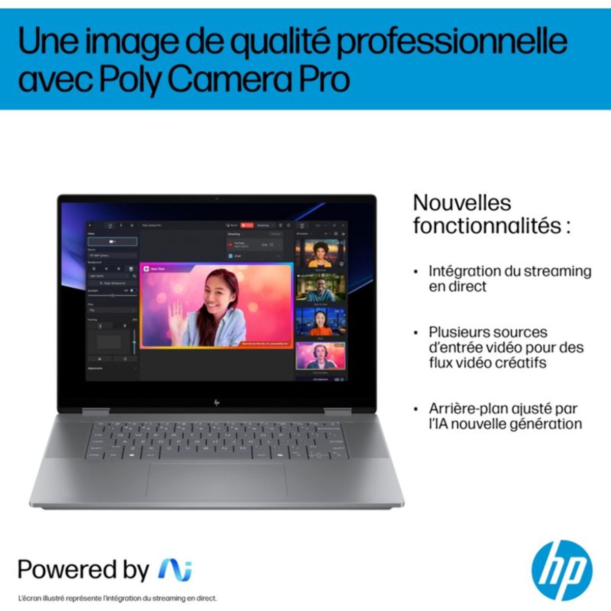 Ordinateur portable HP OmniBook X Flip ar0003nf 16 pouces OLED AMD Ryzen AI 7 350 24 Go RAM LPDDR5x SSD 512 Go Copilot+PC