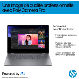Ordinateur portable HP OmniBook X Flip ar0003nf 16 pouces OLED AMD Ryzen AI 7 350 24 Go RAM LPDDR5x SSD 512 Go Copilot+PC