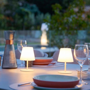 2 Lampe de table sans fil TWINS H16CM