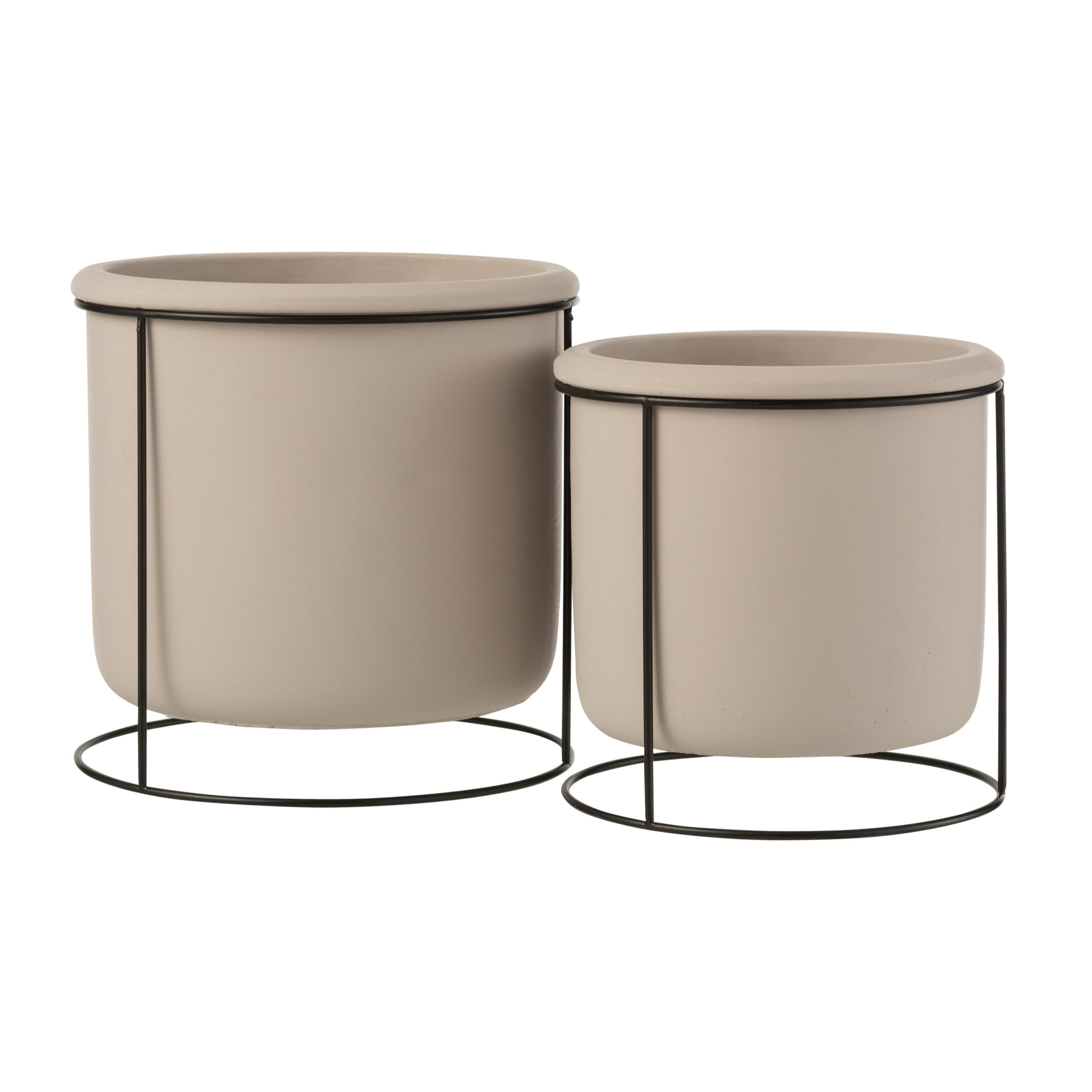 J-Line cache-pot suspendu - ciment - taupe - large - Ø 20 cm