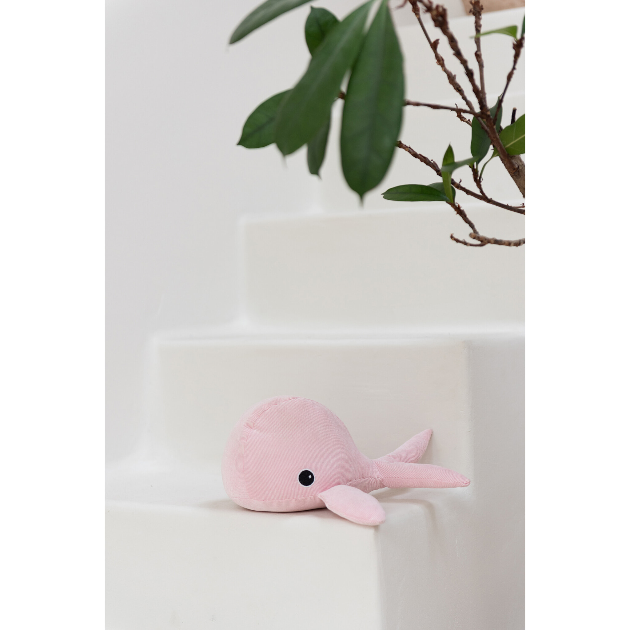 J-Line Arret De Porte Baleine Textile Rose