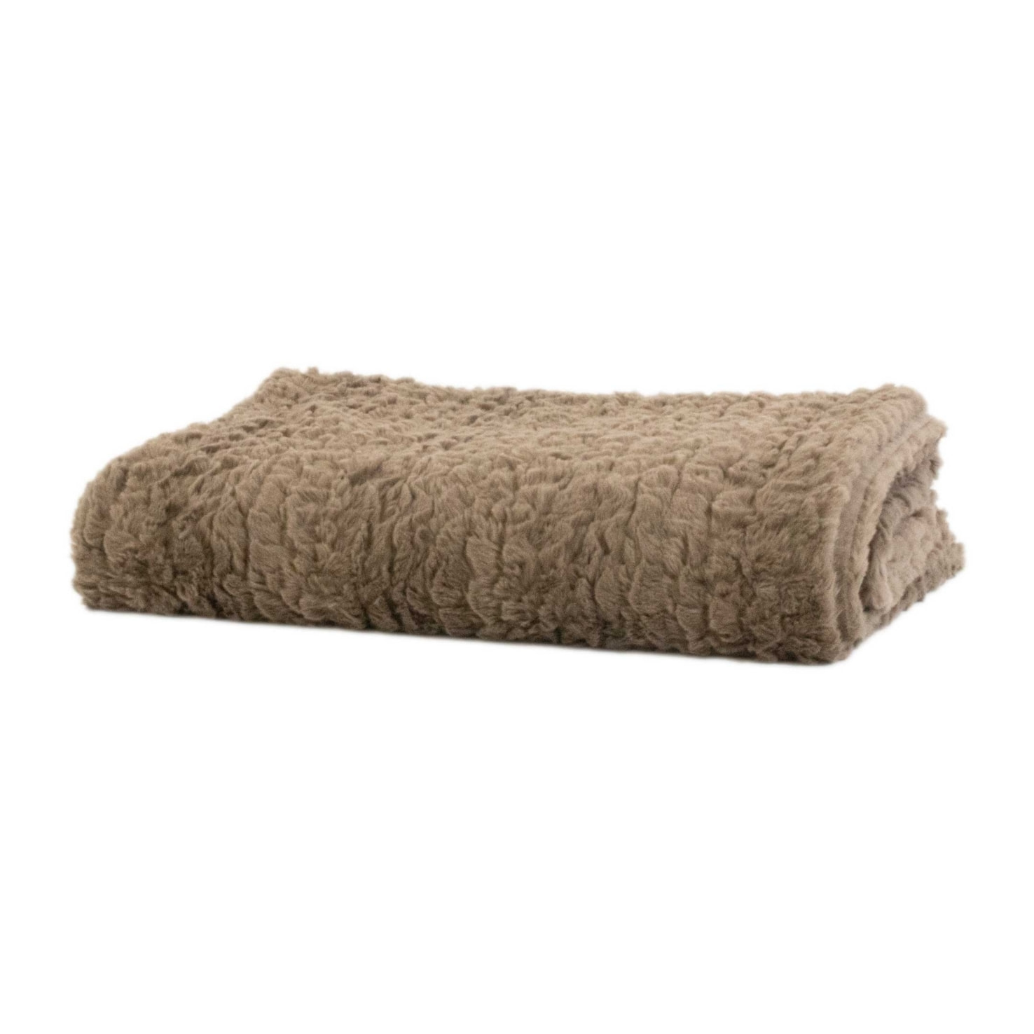 Plaid doux texturé - Taupe