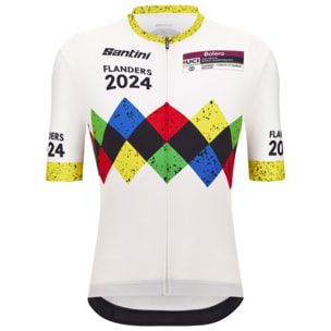 2024 Uci Gravel World Championships - Maillot Unisex Leuven - Blanco - Unisex