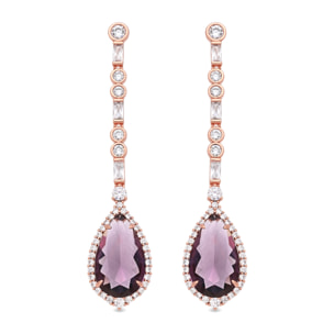 Pendientes Ibona acabado oro rosa 18k