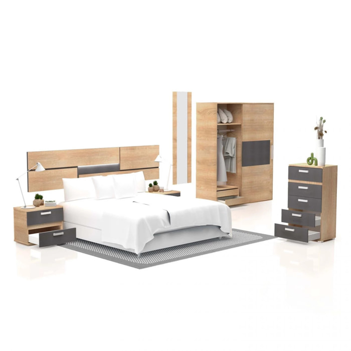 Dormitorio Ataneq Pure 5C Plus Cambria - Grafito